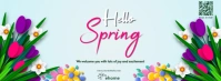 Aqua Professional Hello Spring Brand Template Facebook Cover Photo