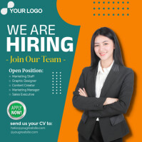Aqua Professional Hiring Instagram Post template