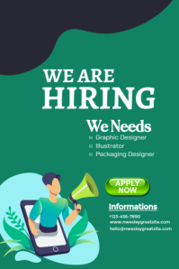 Aqua Professional Hiring Tumblr Graphic template