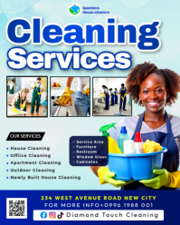 Aqua Professional Home House Cleaning Apartment Commercial Housekeeping Office Washing Domestic Clea Instagram Portrait template