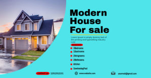 Aqua Professional House Logo  Facebook Event template