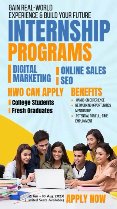 Aqua Professional Internship Program Ad Instagram Reel Template ...