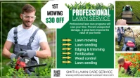 Aqua Professional Lawn Care Service Digital Display (16:9) template
