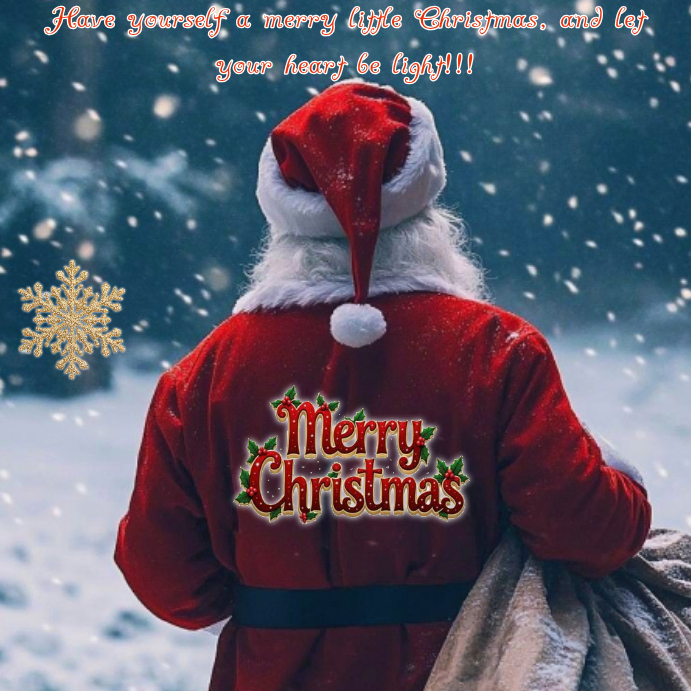 Aqua Professional Merry Christmas Wishes Instagram Post Template ...
