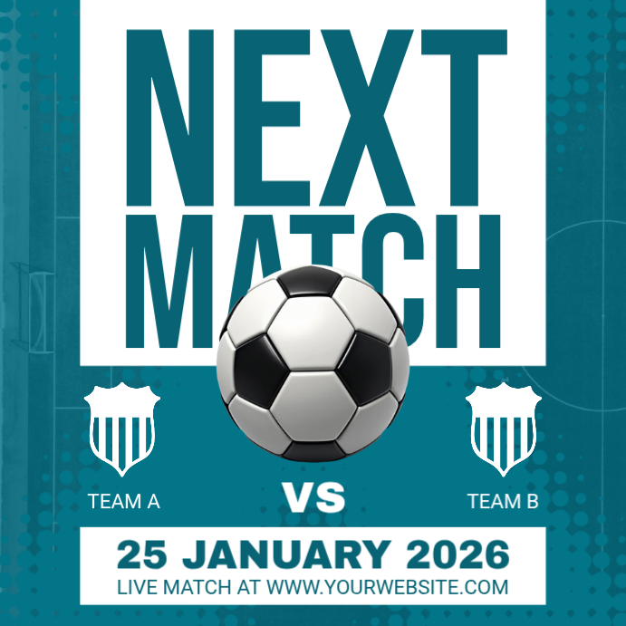 Soccer Match Announcement Template | PosterMyWall