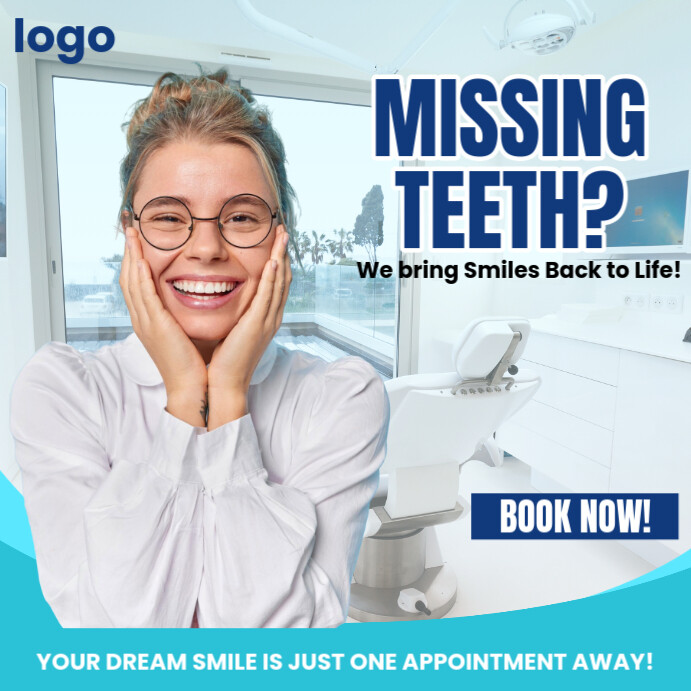 Aqua Professional Prosthodontics Instagram Post template
