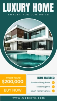 Aqua Professional Real Estate Instagram Story template