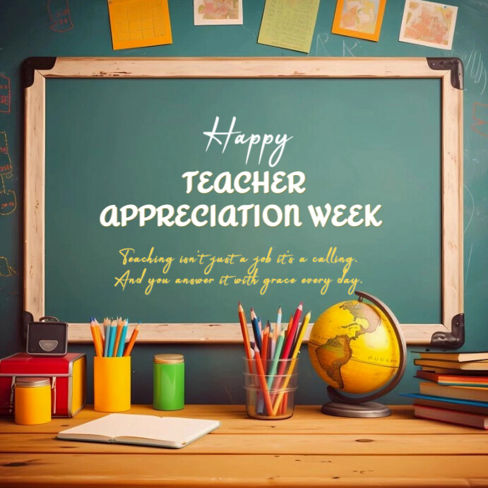 Aqua Professional Teacher Appreciation Week  Instagram Post template