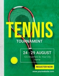 Aqua Professional Tennis Tournament Flyer (us template