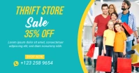 Aqua Professional Thrift Store Super Sale Ads  Facebook Shared Image template