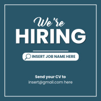 Aqua Professional We Are Hiring For A Job Instagram Post template