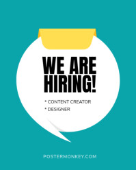 Aqua Professional We Are Hiring Instagram Portrait template