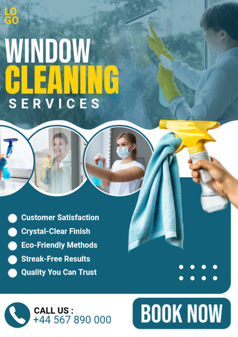 Window Cleaning Services A4 Template | PosterMyWall