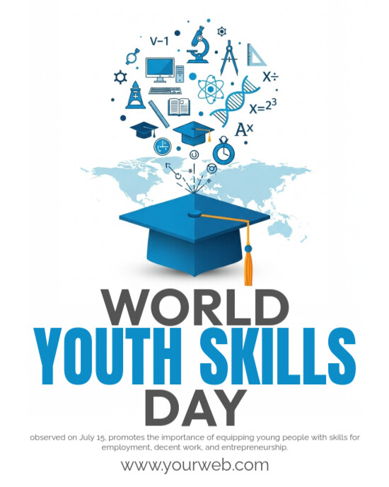 Aqua Professional World Youth Skills Day Instagram Portrait template
