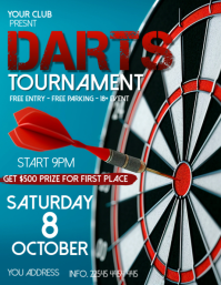 Aqua Professionale Darts Volantino (us Letter) template