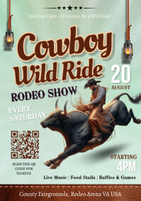 Aqua Rodeo Show A5 template