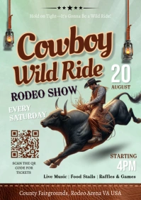 Aqua Rodeo Show A5 template