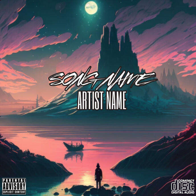 Aqua Sad Music Album Cover Album Cover template