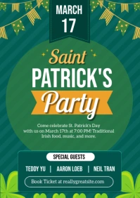 Aqua  Saint Patrick's Party  A2 template