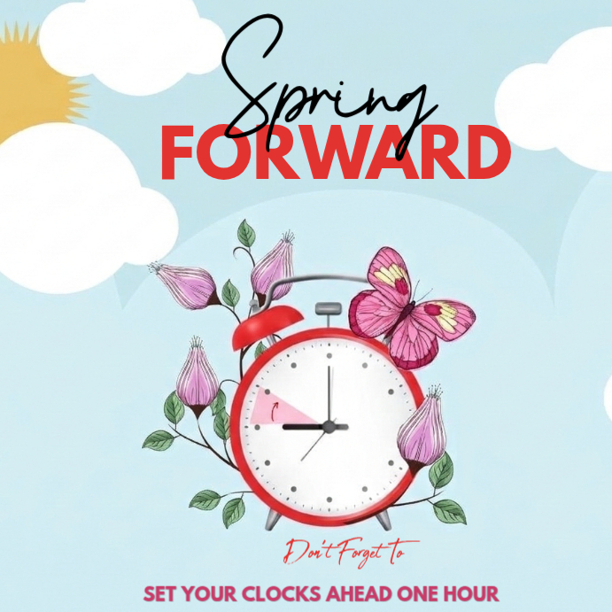 Aqua Spring Forward Instagram Post Template | PosterMyWall