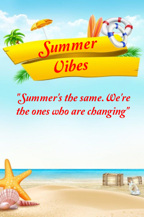 Plantilla de Aqua Summer Vibes Poster | PosterMyWall