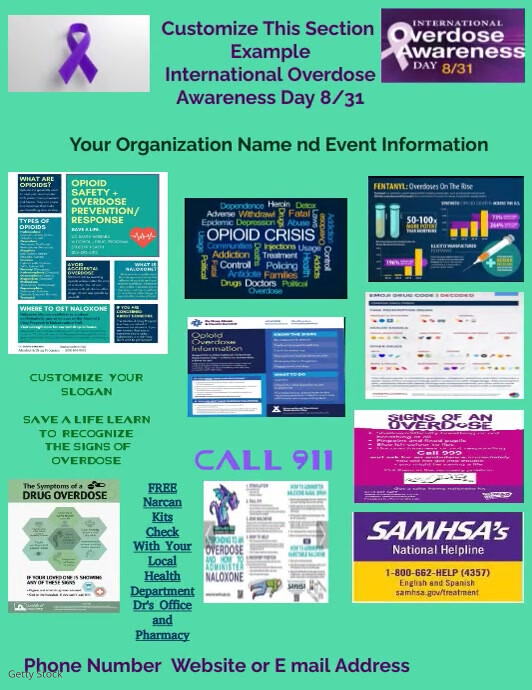 Aqua The Dangers Of Fentanyl Flyer (us Letter template