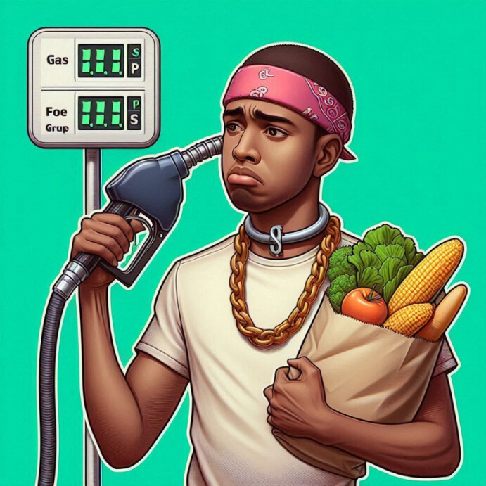 Aqua Typographic Inflation Effects Instagram Post Template | PosterMyWall