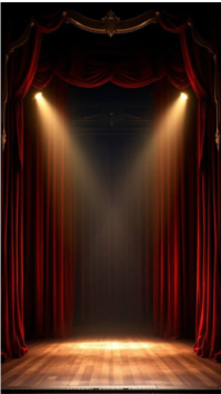 Aqua Vintage Classic Theatre Spotlight State Instagram Story template