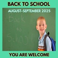 Aqua Welcome Back To School Video Design  Instagram Post template