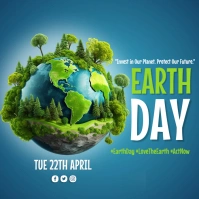 Aqua World Earth Day Instagram Post template