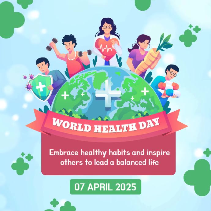 Aqua World Health Day Instagram Post template