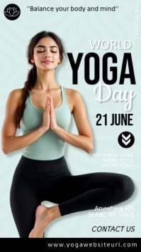 Aqua Yoga Instagram Story template