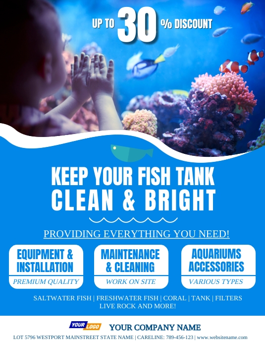 Aquarium Ad Flyer | PosterMyWall