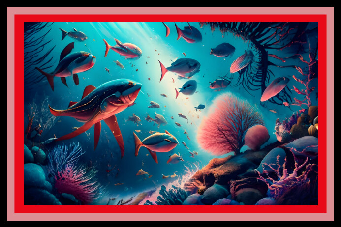 Aquarium Photo frame Template | PosterMyWall