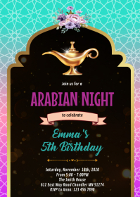 12 190 Arabian Night Invitation Customizable Design Templates Postermywall