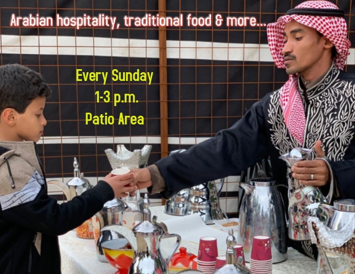 Arabian hospitality, traditional food Flyer (format US Letter) template