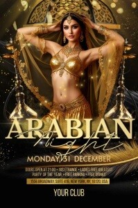 Arabian Party Poster template