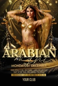 Arabian Party Poster Plakat template