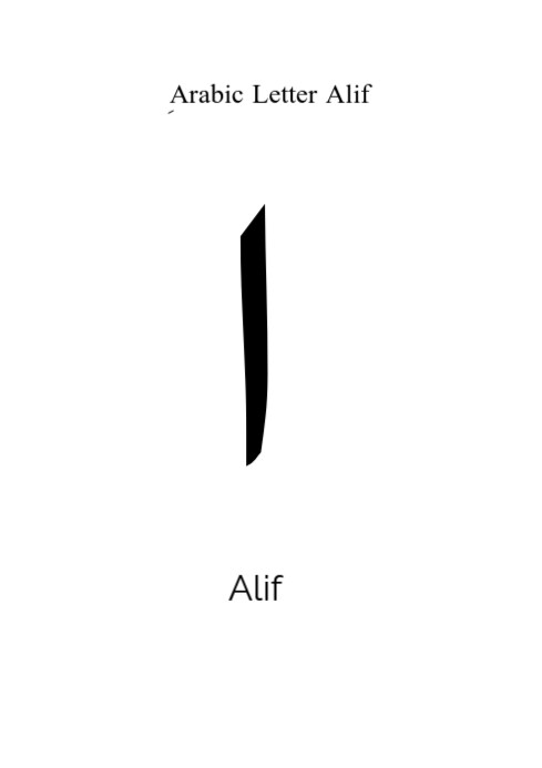 Arabic Letter Alif Template | PosterMyWall