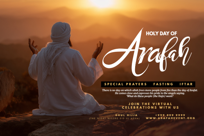 Brown Day Of Arafah Posters Template | PosterMyWall