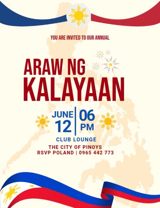 Araw Kalayaan ng Pilipinas Flyer (US Letter) template