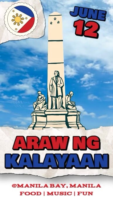 Araw Program Design Background Araw ng Kalayaan 2025 Template | PosterMyWall