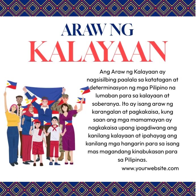 Araw Program Design Background Araw ng Kalayaan Template | PosterMyWall