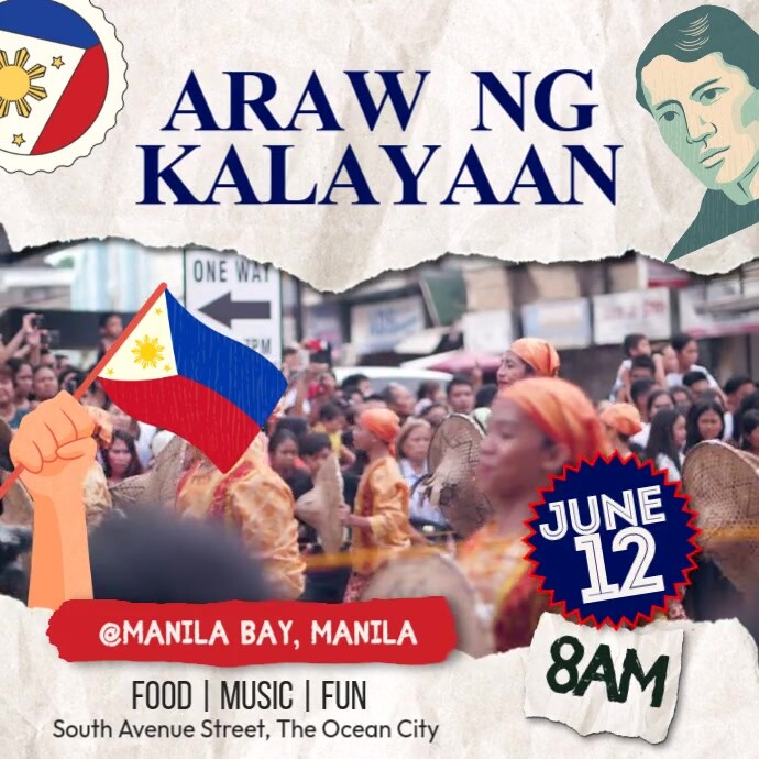 Araw Layout Araw ng Kalayaan Philippines Template | PosterMyWall
