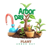 Arbor day logo template