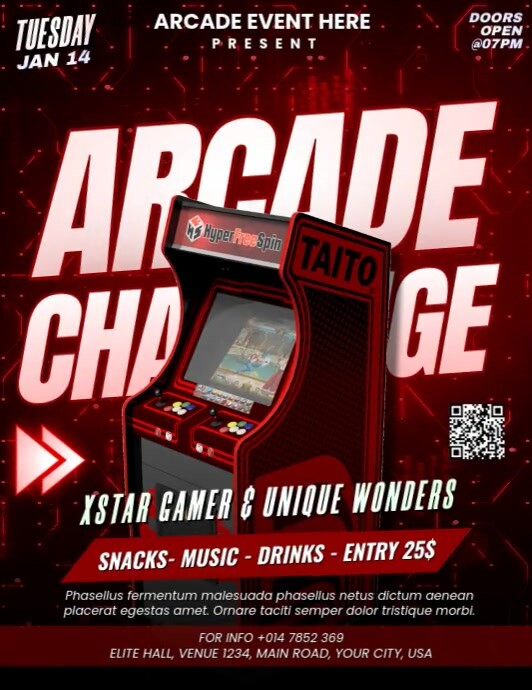 Arcade Challenge Template | PosterMyWall