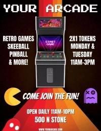 ARCADE Рекламная листовка (US Letter) template
