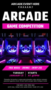 Arcade Game Competition Instagram na Kuwento template