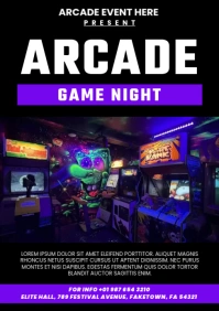Arcade Game Night A5 template