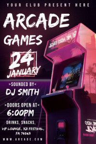 Arcade Game Competition Flyers Template | PosterMyWall